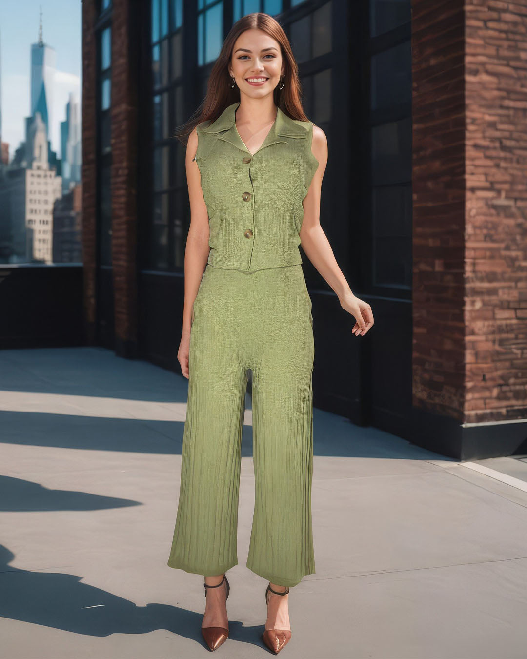 Ivy Combo Set Tan Green